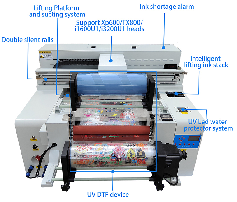 A2 UV 6050 Flatbed Printer For Wood Crafts Painting Wallpaper Printing Printer